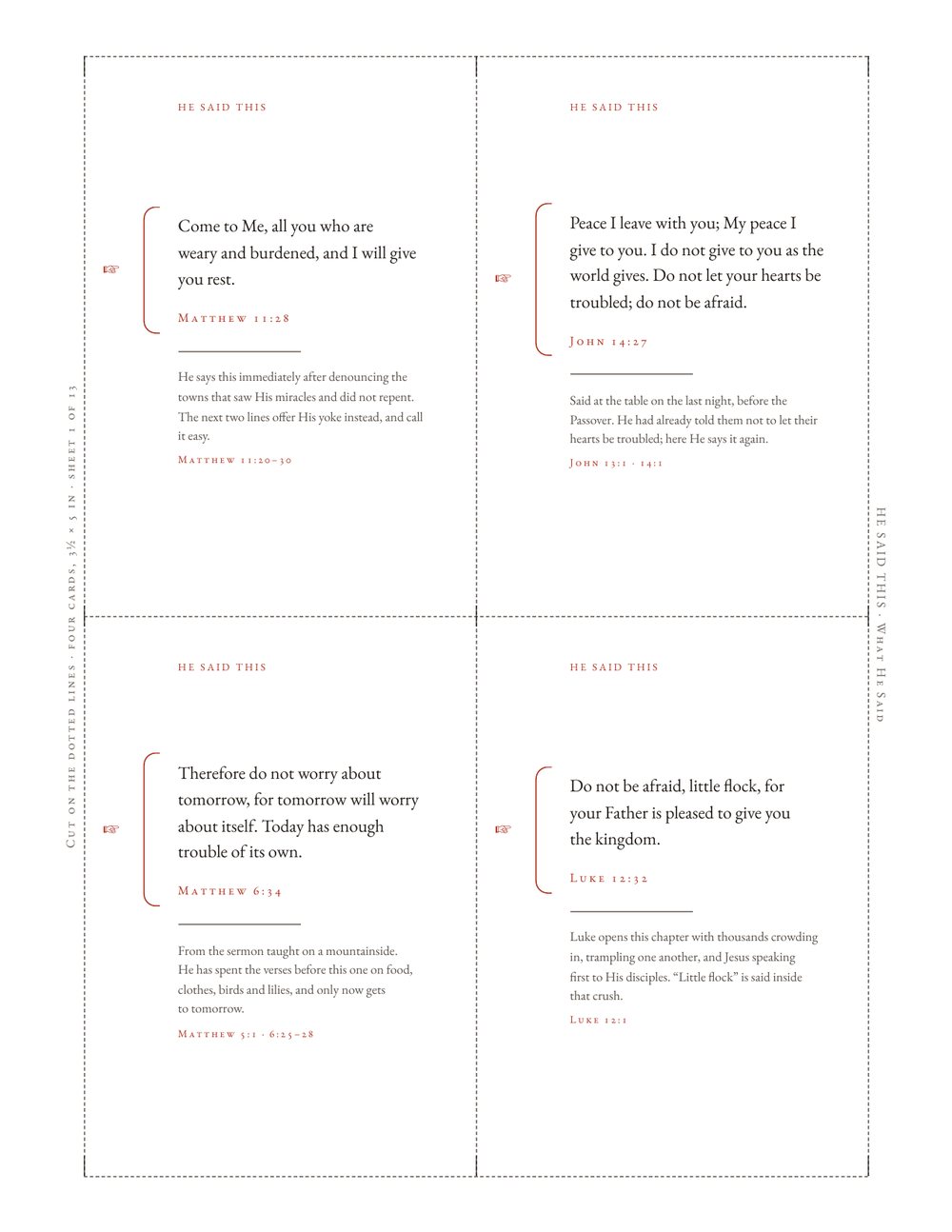 A sheet of four print-and-cut scripture cards