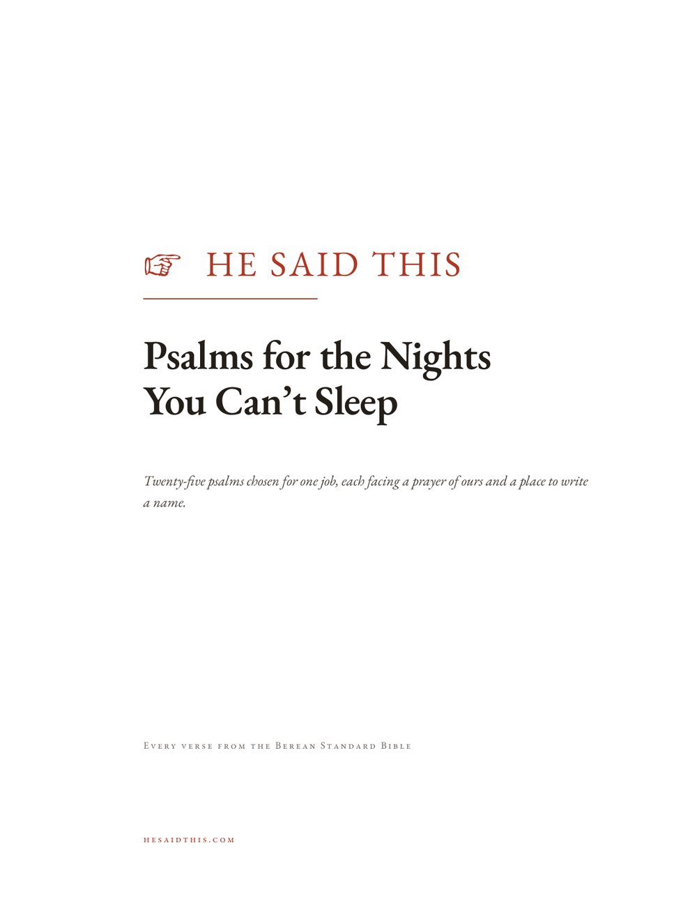 The cover of The Psalms for the Nights You Can't Sleep